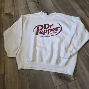 Gildan White Dr. Pepper Sweatshirt